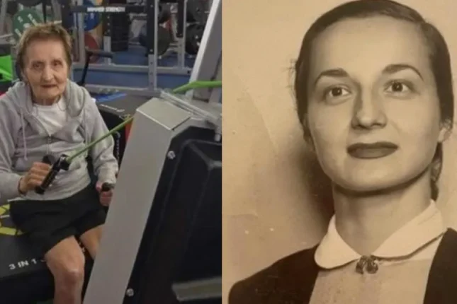 100 yaşlı amerikalı qadın hələ də idman zalına gedir