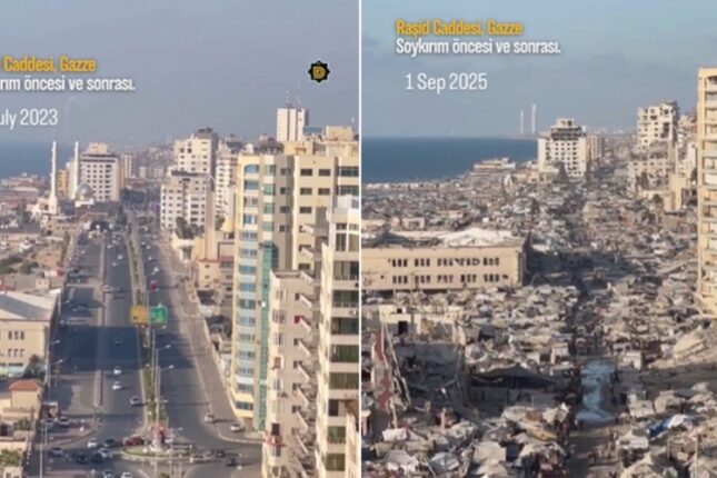 Qəzzanın ürək parçalayan görüntüləri: 2 il əvvəl və indi – VİDEO