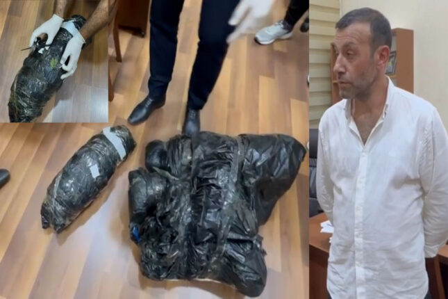 Narkokuryerdə 10 kq marixuana aşkarlandı – VİDEO