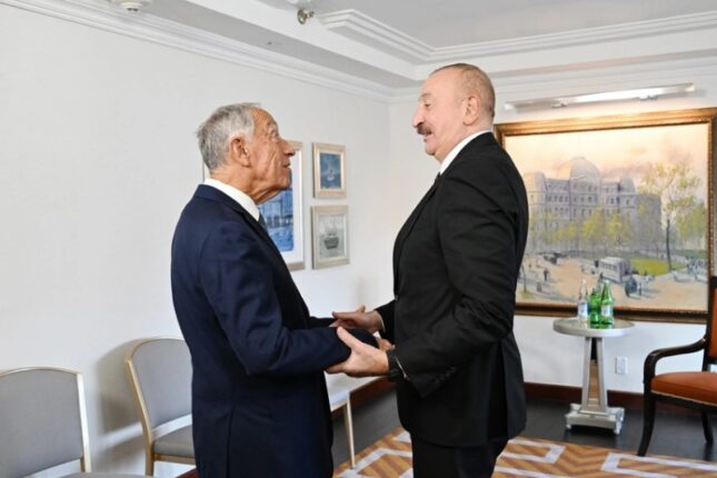 İlham Əliyev Nyu-Yorkda Portuqaliya Prezidenti ilə görüşüb – FOTO