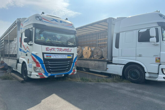 Azərbaycandan göndərilən humanitar yardım Ukraynaya çatdı