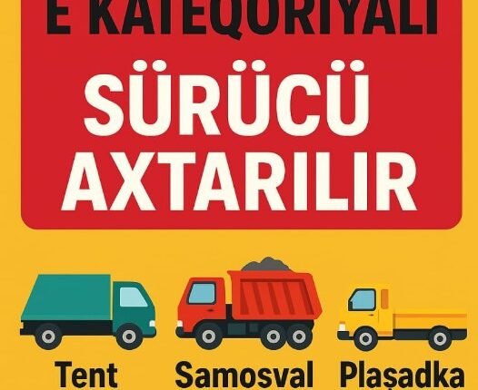 E-kateqoriyalı sürücülər üçün yeni iş imkanı — 2000 MANAT