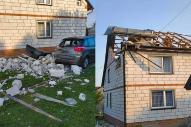 Rusiya ordusuna məxsus dron Polşada yaşayış evinə çırpılıb