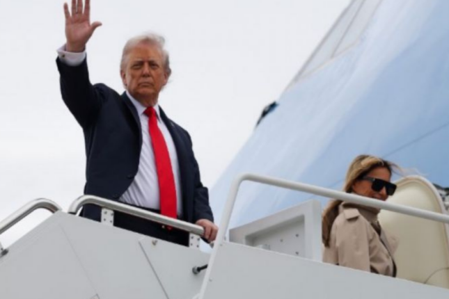 Trampın təyyarəsi sərnişin təyyarəsi ilə toqquşmaq təhlükəsi ilə üzləşib