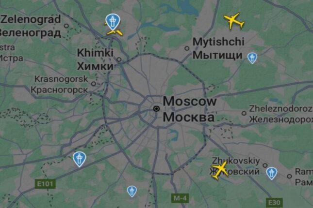 PUA hücumu ilə əlaqədar Moskva səması qapadıldı