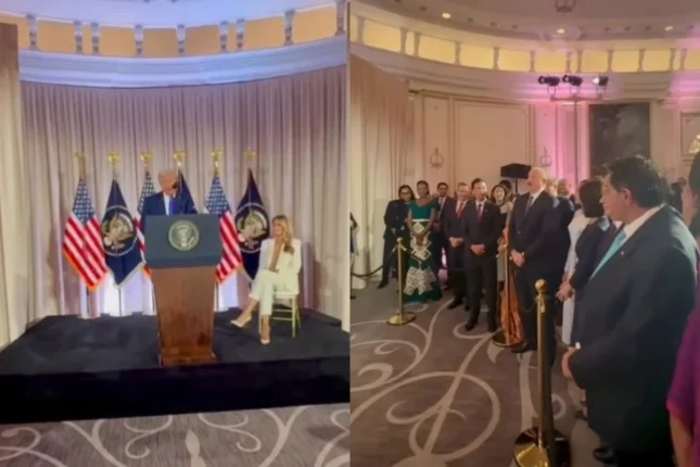 İlham Əliyevlə Tramp arasında səmimi dialoq – GÖRÜNTÜLƏR