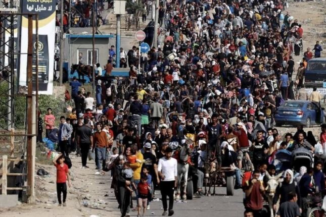 İsrail Ordusu: Qəzza şəhərini 550 min nəfərdən çox sakin tərk edib