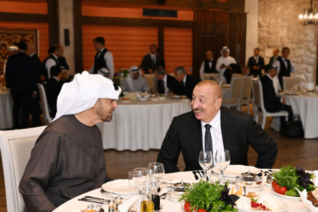 Prezidentlər rəsmi naharda – Fotolar