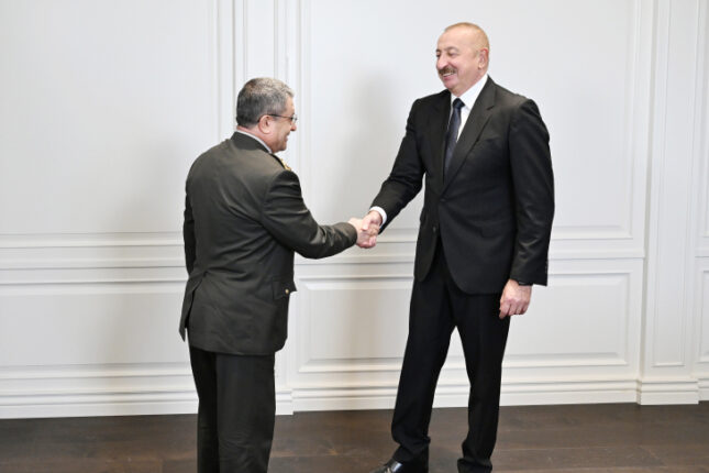 Prezident Selçuk Bayraktaroğlunu qəbul etdi (FOTO)