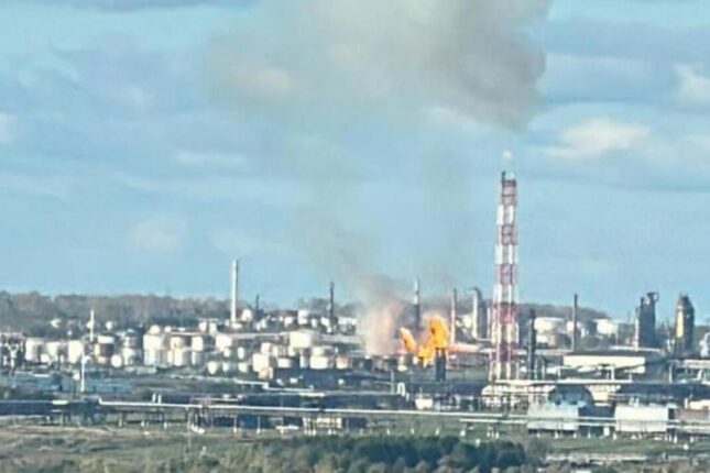 Ukrayna Rusiyada sənaye zonasını VURDU – Yanğın BAŞLADI