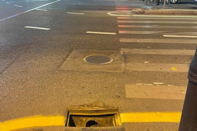 Bakının mərkəzi küçələrində təhlükəli vəziyyət – FOTO