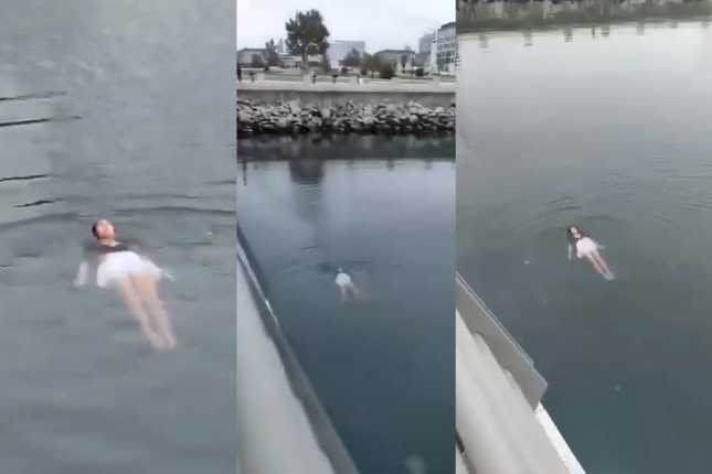 Soyuğa məhəl qoymadı, dənizə girdi – Bulvardan görüntülər – VİDEO