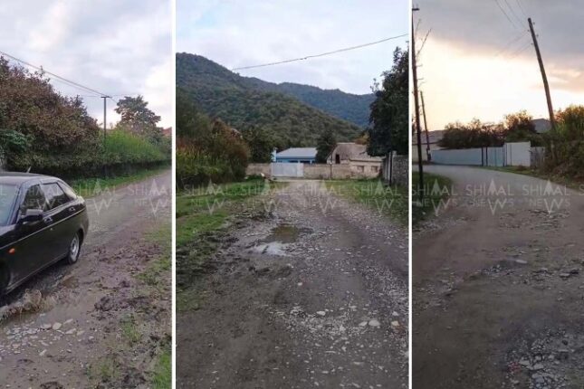 Balakənin Qasbinə kəndinin yolu yararsız vəziyyətə düşüb