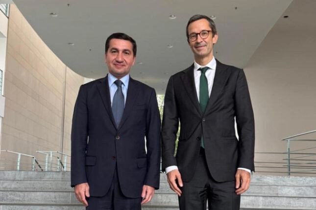 Hikmət Hacıyev Almaniya kanslerinin müşaviri ilə görüşdü