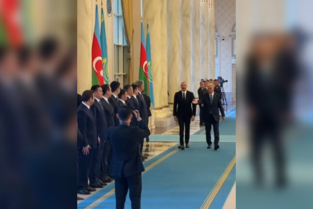 Prezident Astanada rəsmi qarşılandı – Video