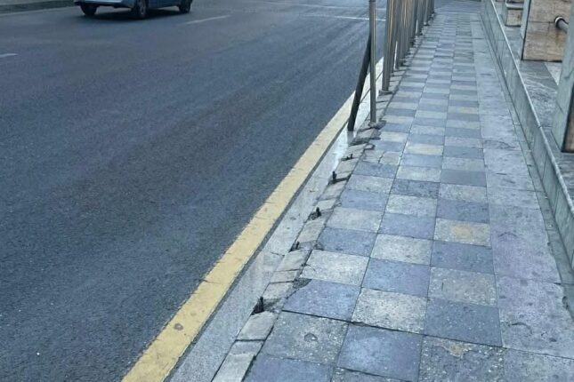 Əsas yolda təhlükəli vəziyyət… Dövlət qurumları “bizlik deyil” deyir – Foto