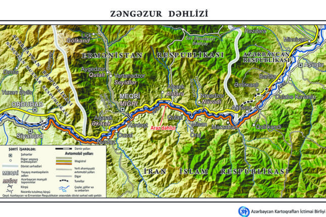 Zəngəzur dəhlizi belə olacaq – Xəritə