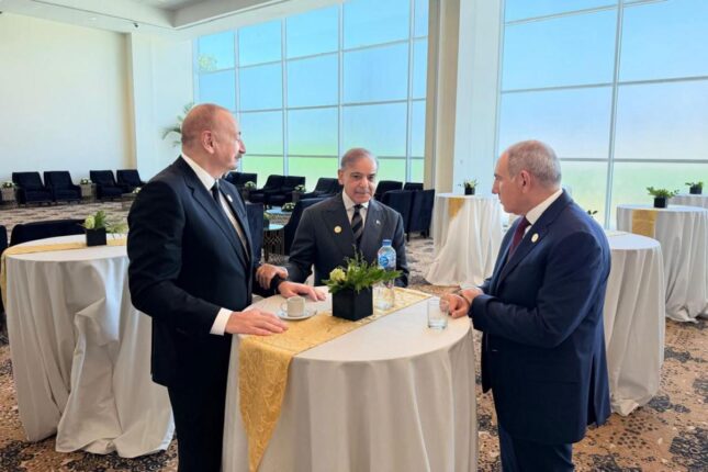 İlham Əliyev Misirdə Nikol Paşinyanla ayaqüstü görüş keçirib