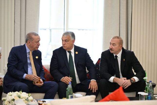 Liderlər çay süfrəsi arxasında – FOTOLAR