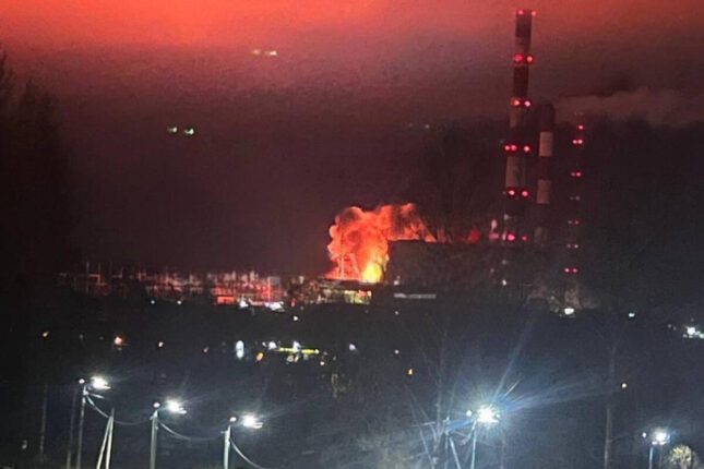 Rusiyanın nəhəng elektrik stansiyası vuruldu – VİDEO