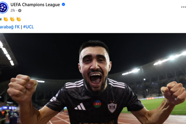 UEFA “Qarabağ”ı paylaşdı (FOTOLAR)