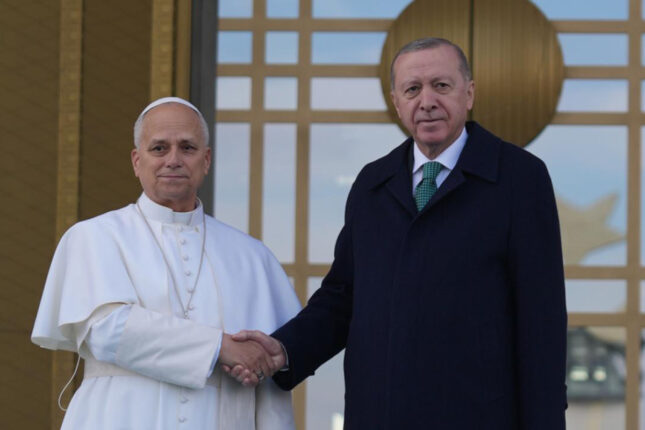 Ərdoğan Roma Papasını qəbul etdi – Fotolar