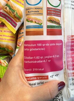 “Ləzzət Dünyası”nın sendviçlərində saxta məlumat – Foto
