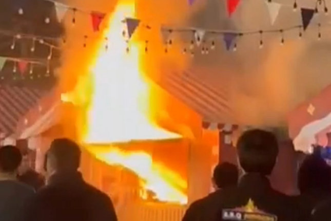 Fəvvarələr meydanında yanğın baş verib – VİDEO