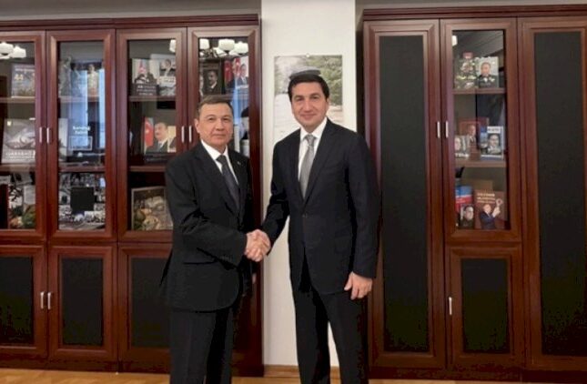 Hikmət Hacıyev Türkmənistan səfiri ilə görüşdü