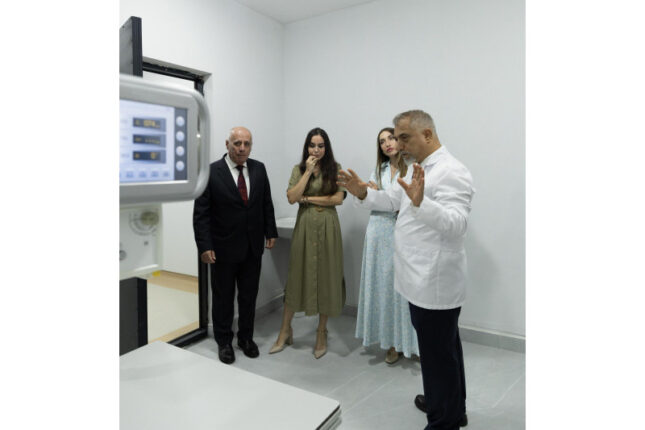 Leyla və Alena Əliyevalar Lənkəranda klinikada – Fotolar