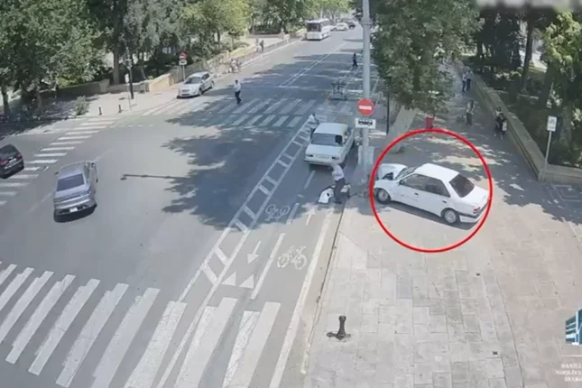 Piyadalar ölümdən son anda xilas oldular – ANBAAN VİDEO