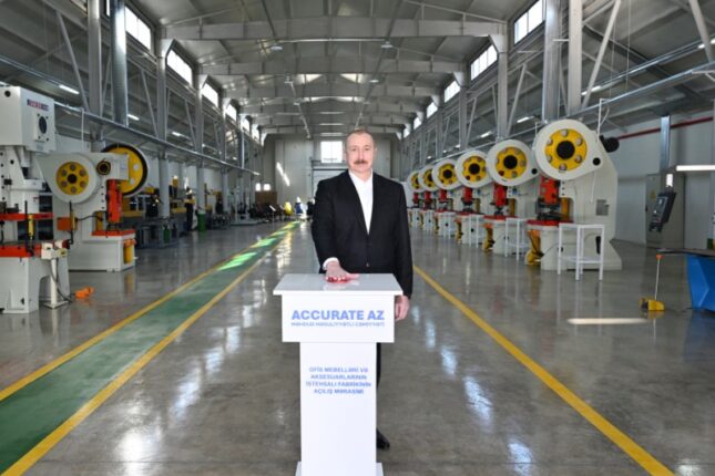 Prezident Xocalıda müəssisə açılışında – FOTOLAR