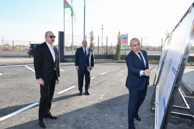 İlham Əliyev Ağdama getdi