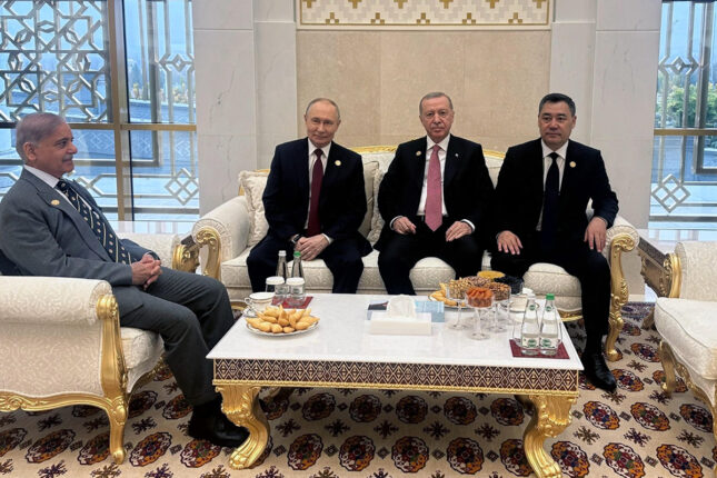 Çay süfrəsi arxasında söhbət etdilər – Video