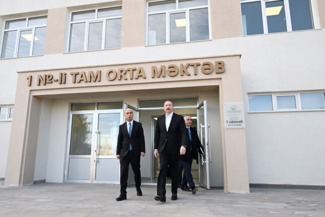 Kərkicahan qəsəbə 1 nömrəli tam orta məktəbin binası istifadəyə verildi