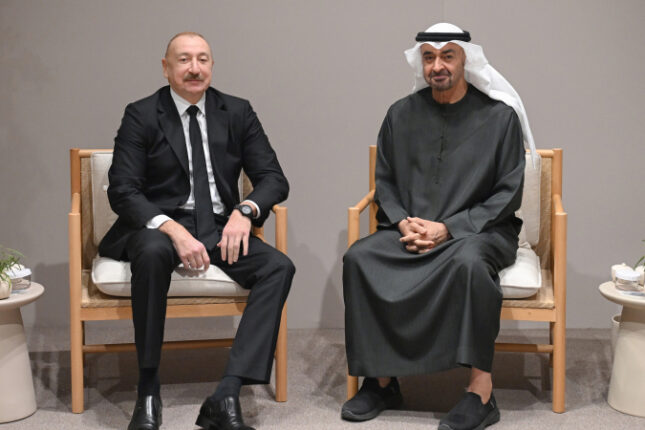 İlham Əliyev Əbu-Dabidə BƏƏ Prezidenti ilə görüşdü (FOTO)