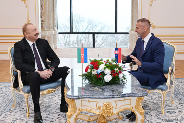 Prezident Slovakiya Milli Şurasının sədri ilə görüşdü – Fotolar