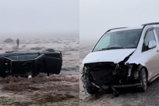 Yol buz bağladı, maşınlar toqquşdu – Zəncirvari qəza+Video
