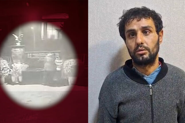 Şəhid bulağından oğurluq edərkən kameraya düşdü – Video