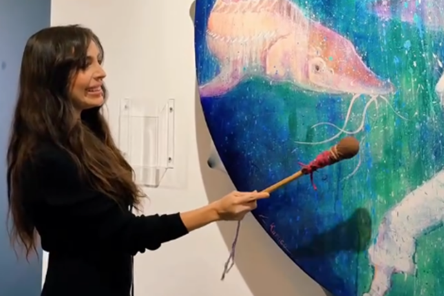 Leyla Əliyeva sərgidən paylaşım etdi – Video