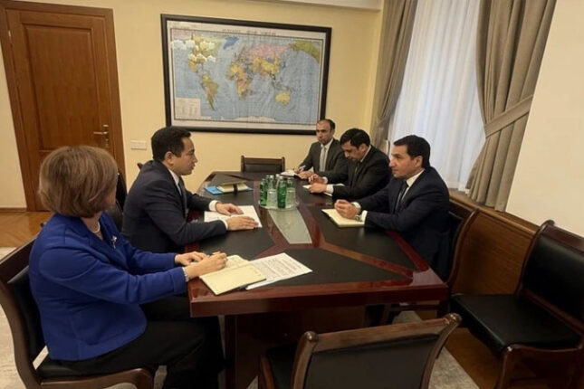 Hikmət Hacıyev Qazaxıstanın Azərbaycandakı səfiri ilə görüşdü (FOTO)