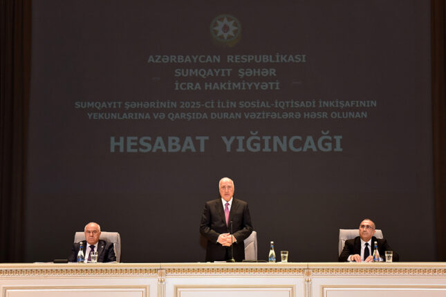 Sumqayıtda 2025-ci ilin yekunları müzakirə olundu-FOTOLAR