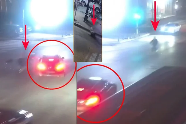 Motosiklet sürücüsü ölümə belə getdi – Video