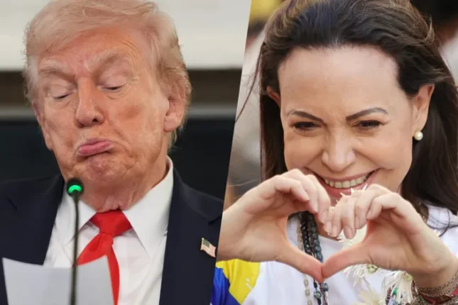 Maçado Nobel Sülh Mükafatı medalını Trampa verdi