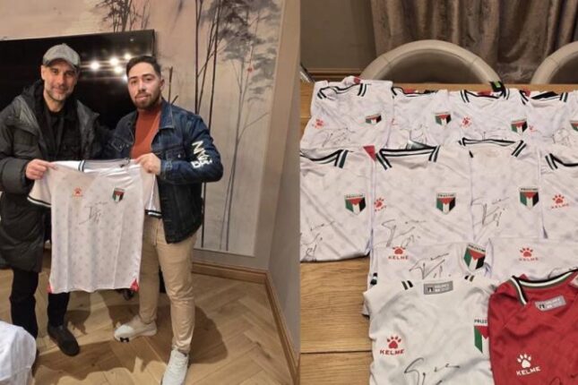 Qvardioladan Fələstin futboluna dəstək