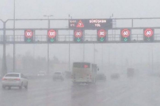 Aeroport yolunda sürət endirildi