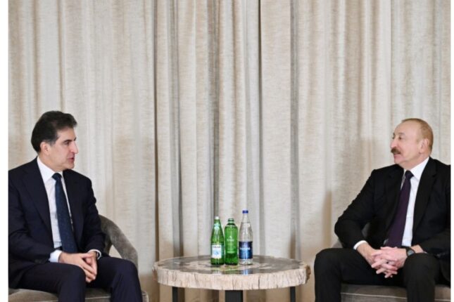 İlham Əliyev Münxendə İraq Kürdüstan Regionunun başçısı ilə görüşüb