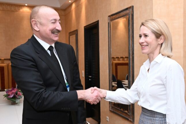 Azərbaycan Prezidenti Kaya Kallasla görüşdü