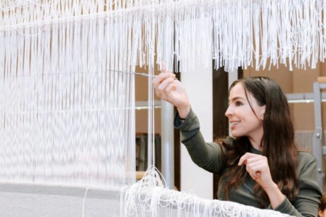 Şuşa məscidi üçün hazırlanan dairəvi əl xalçasının kəsim mərasimi oldu (FOTO)