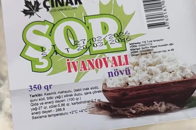 “Çinar” süd məhsullarının şorundan görün nə çıxdı – VİDEO